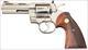 HIGHLY DESIRABLE COLT PYTHON WITH NICKEL FINISH AND 4 INCH RIBBED BARREL FROM 1975 !!