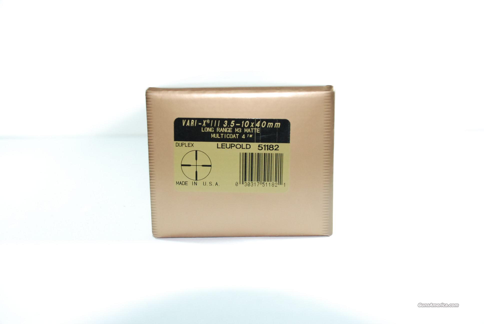 Leupold Vari-X III 3.5 x 10 x 40 mm Long Range for sale