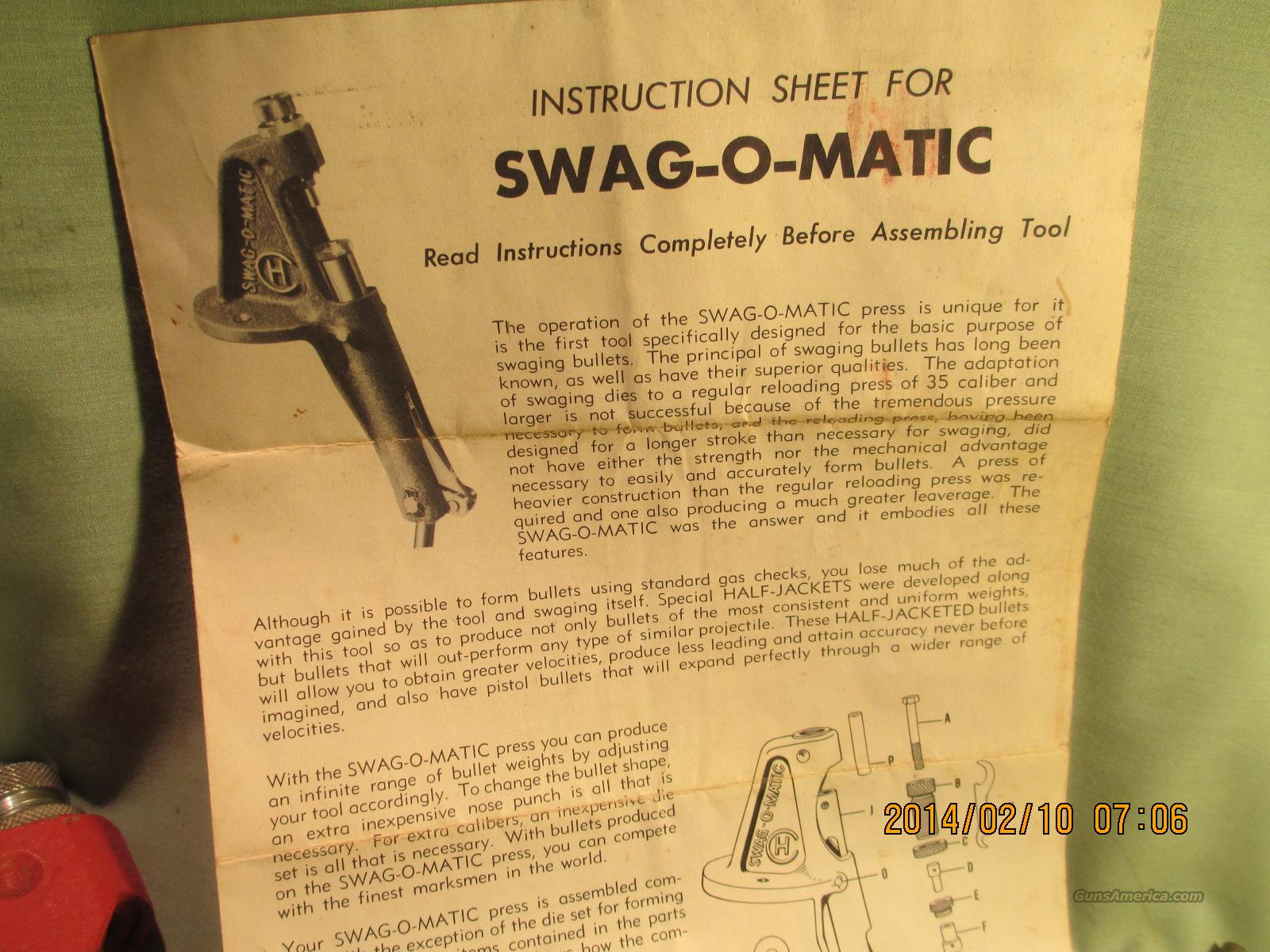 SWAGOMATIC ASSORTMENT for sale