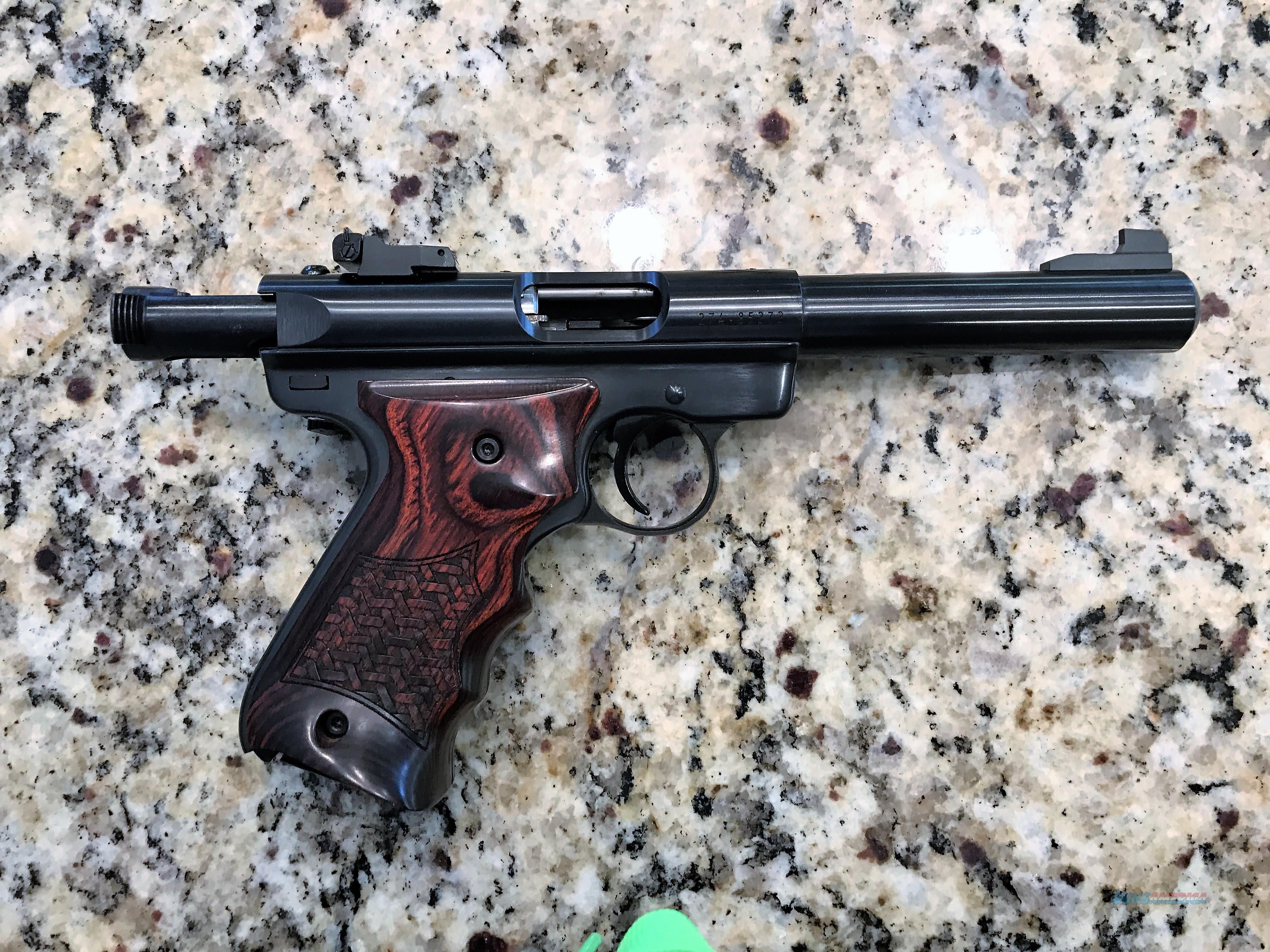 RUGER MARK III 22LR, BLUE, CUSTOM TARGET GRIPS,... for sale