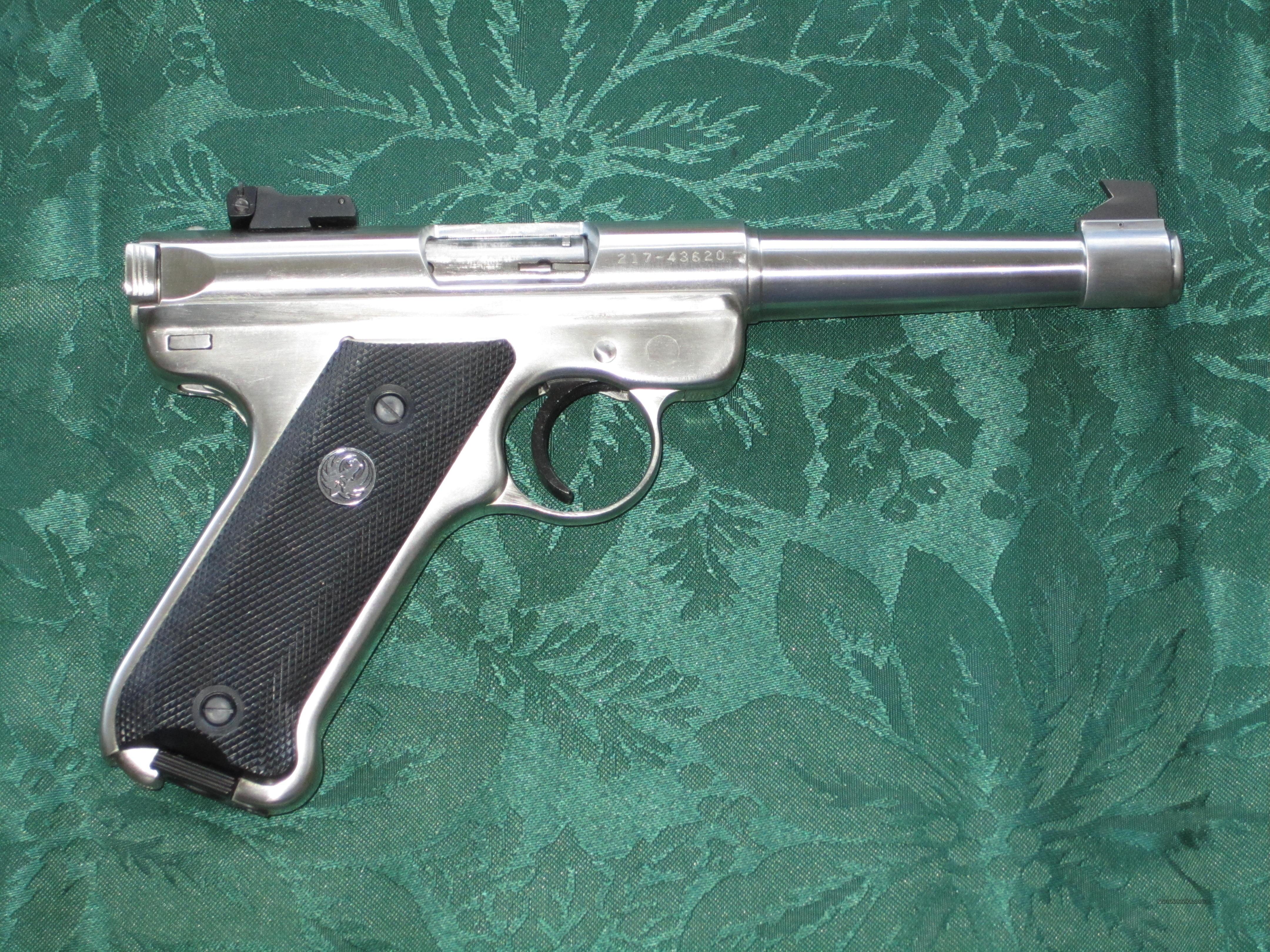 Ruger Mark II 22 LR, stainless steel, 5 1/4" bb... for sale
