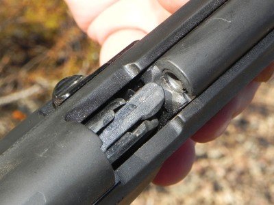 There is no feed ramp. The magazine’s follow positions the cartridge right in line with the chamber.
