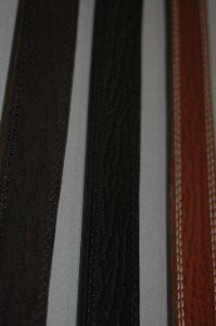 photo 2 Here is a close up of the sharkskin belts. A nice way to dress up and still secure your gun on your belt.