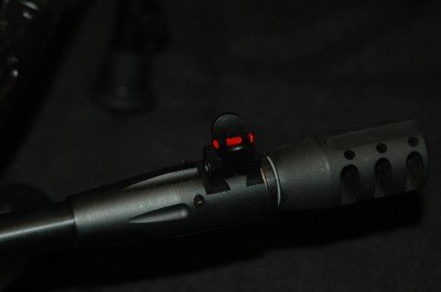 photo 3a This shows one of the fiber optic sights for your mini-14.
