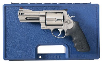 lot1890 Modern handguns are part of this auction. This Smith & Wesson Model 500 is one of several .500 S&W revolvers cataloged.
