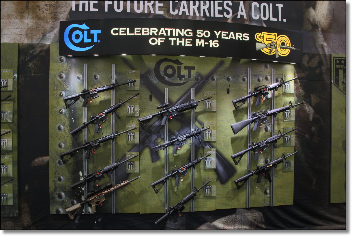 Wall of guns Colt Defense m16