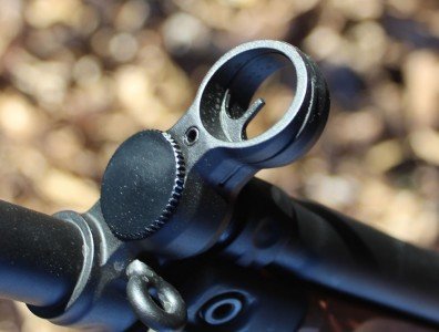 The front sight post is protected by a large ring that is easy to find when you're trying to get on target quickly.  