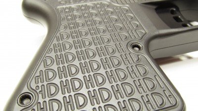 Heizer Defense PS1 Pocket Shotgun Pistol – New Gun Review The Heizer Defense stylized grip texturing demonstrates the precision machining Heizer utilizes in manufacturing the PS1.