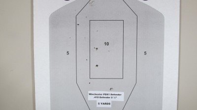 Heizer Defense PS1 Pocket Shotgun Pistol – New Gun Review Winchester PDX Defender .410 Shotshell also worked well with all 3 Defense Disks and most of the BBs landing in center mass.)