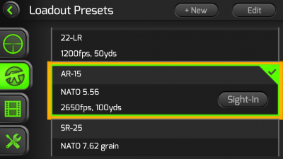 InteliSCOPE Targeting Device for Android/Apple Phones The app comes with 4 rifles iinstalled. You can add to them or edit the ones in there.