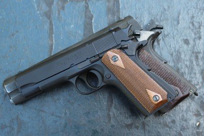 The full sized 1911 and the Compact. When placed together like this, it makes the reduction in size look almost insignificant. 