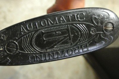 John Moses Browning’s Old School Humpback Auto 5s FN-made Browning butt plate.