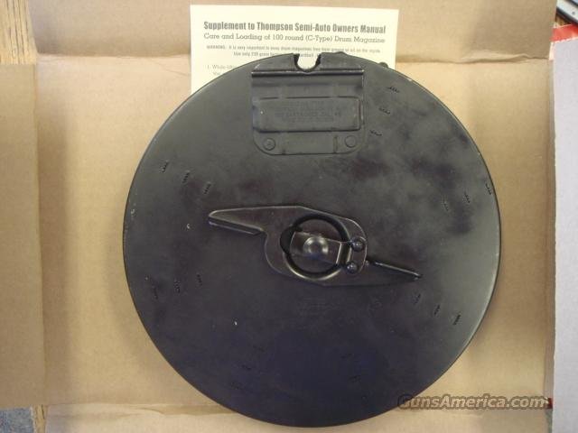 THOMPSON .45 SUBMACHINE GUN 100 ROUND DRUM MAGAZINE TYPE C for sale