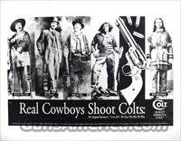 Colt Real Cowboys Poster  Cowboy Action/Western