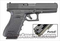 Glock Model 21C Standard Pistol w/Compensator PI2159203, 45 ACP, 4.60 in, Polymer Grip, Black Finish, Fixed Sights, 13 Rd  Glock Pistols > 20/21