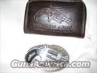 Freedom 22/6 shot derringer in belt buckle w/ leather case  Freedom Arms Pistols
