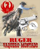 Ltd Edition Ruger Vaquero Montado 3.75" Stainless 357 Mag / 38 Spl.  NEW!  Ruger Single Action Revolvers > Cowboy Action