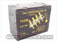 240 Round Crate of Vintage TW .50 BMG Black Tip  AP Linked  Ammunition
