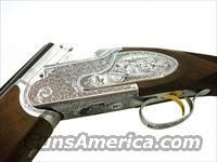 Thomas Ferney Milazzo Model Over and Under, 12ga, 3" Chamber, Hand Engraved Full Side Plates, w/ Gd 4 Turkish Walnut W/ Ejectors and Manual Safety   Double Shotguns (Misc.)  > American