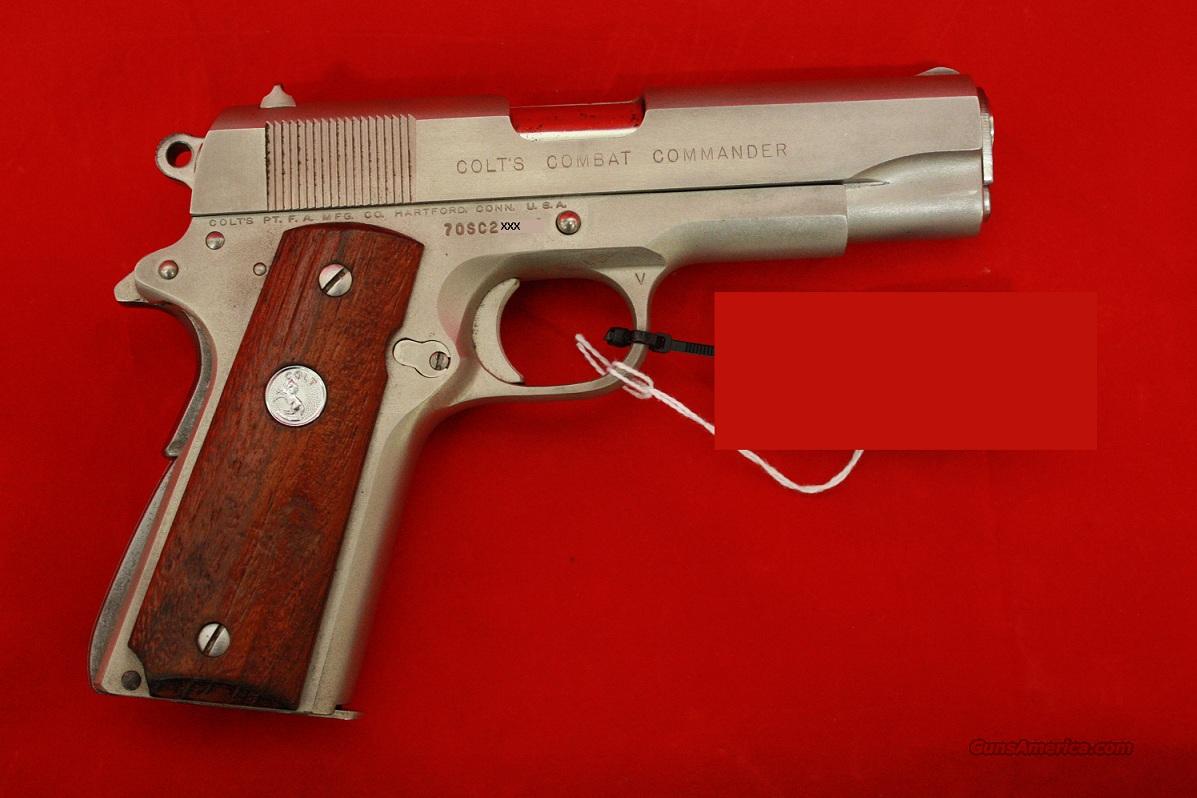 Colt Cobat Commander 70 Series .45 Satin Nickel Finish 1911 for sale