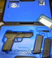 FNH FIVE SEVEN USG OD 5.7 X 28MM PISTOL, OLIVE DRAB FRAME, 3 20 RD MAGAZINES  FNH - Fabrique Nationale (FN) Pistols > FiveSeven