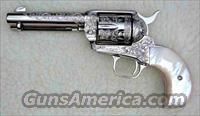 SAA Nickel "C" Engraved 1 of Only 40 Produced  Colt Single Action Revolvers - 3rd Gen.