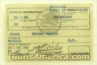 Schmidt-Rubin K-31 .30-06 Mexican Registration Cards  Books & Magazines