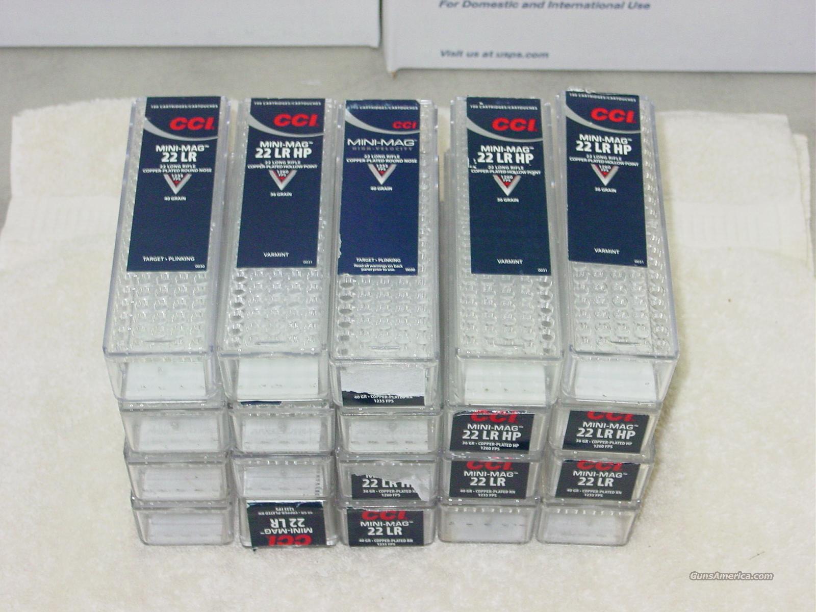 20 EMPTY 22LR CCI PLASTIC STORAGE BOXES for sale