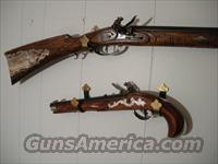 Sterling Silver Rifle and Matching Pistol  Muzzleloading Replica Rifles (flint)