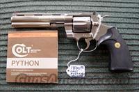 Colt Python 357 Magnum  Electroless Nickel  Colt Double Action Revolvers- Modern