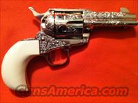 Colt .45 Birdshead Grip Factory B Engraved  Colt Single Action Revolvers - 3rd Gen.