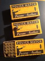 Peters Police Match .38 Cartridges  Collectible Cartridges