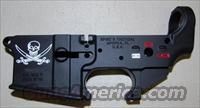 Spike's Tactical Jolly Roger Color Filled Stripped Lower Receiver   S Misc Rifles