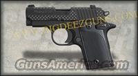 Sig Sauer P 238 BLACK DIAMOND PLATE SIGLITE Night Sights 6 + 1 380 ACP 238-380-BDP  Sig - Sauer/Sigarms Pistols > P238