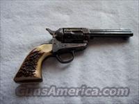 COLT FRONTIER SIX SHOOTER - FULLY ENGRAVED W/STAG GRIPS  Colt Single Action Revolvers - 1st Gen.
