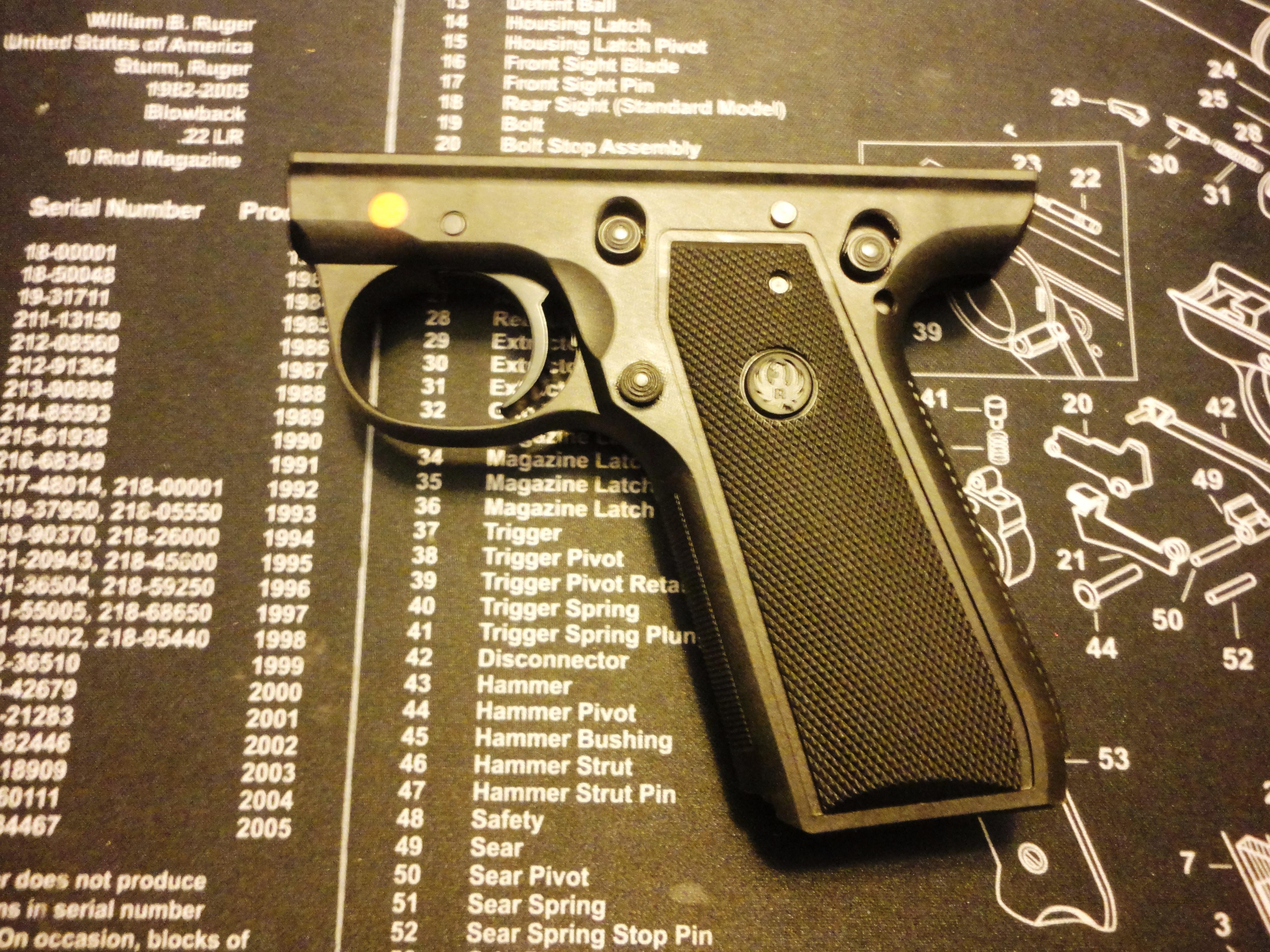 RUGER 22/45 MARK III GRIP FRAME NEW BLACK GRIP for sale