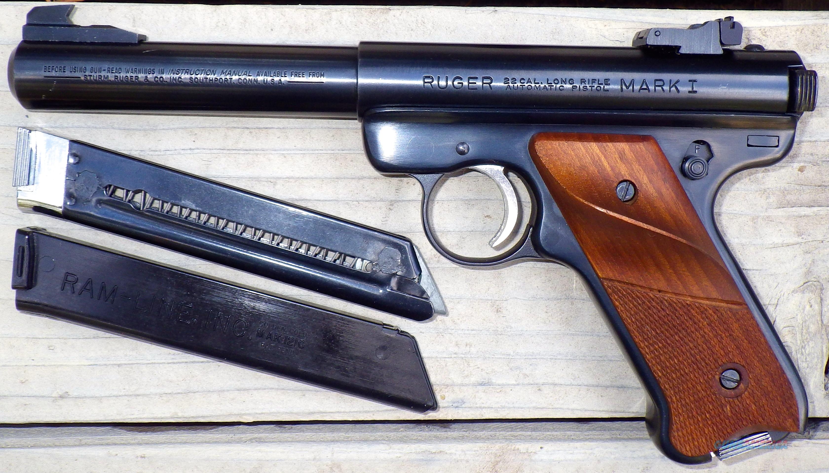 Ruger Mark I 5.5inch target .22 LR, wood targe... for sale