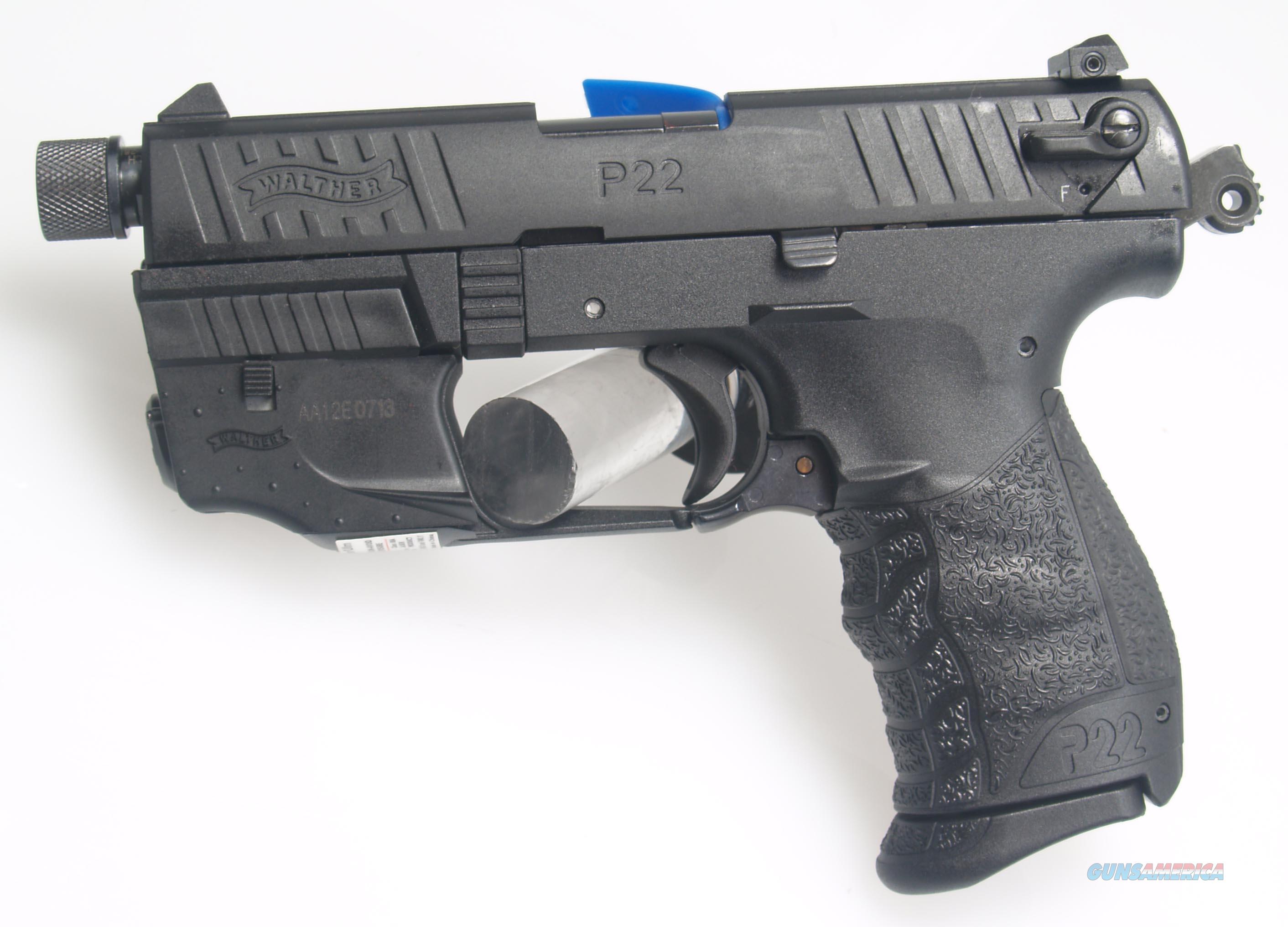Walther P22 Threaded Barrel 22LR w Laser 10+1 Round Capa for sale