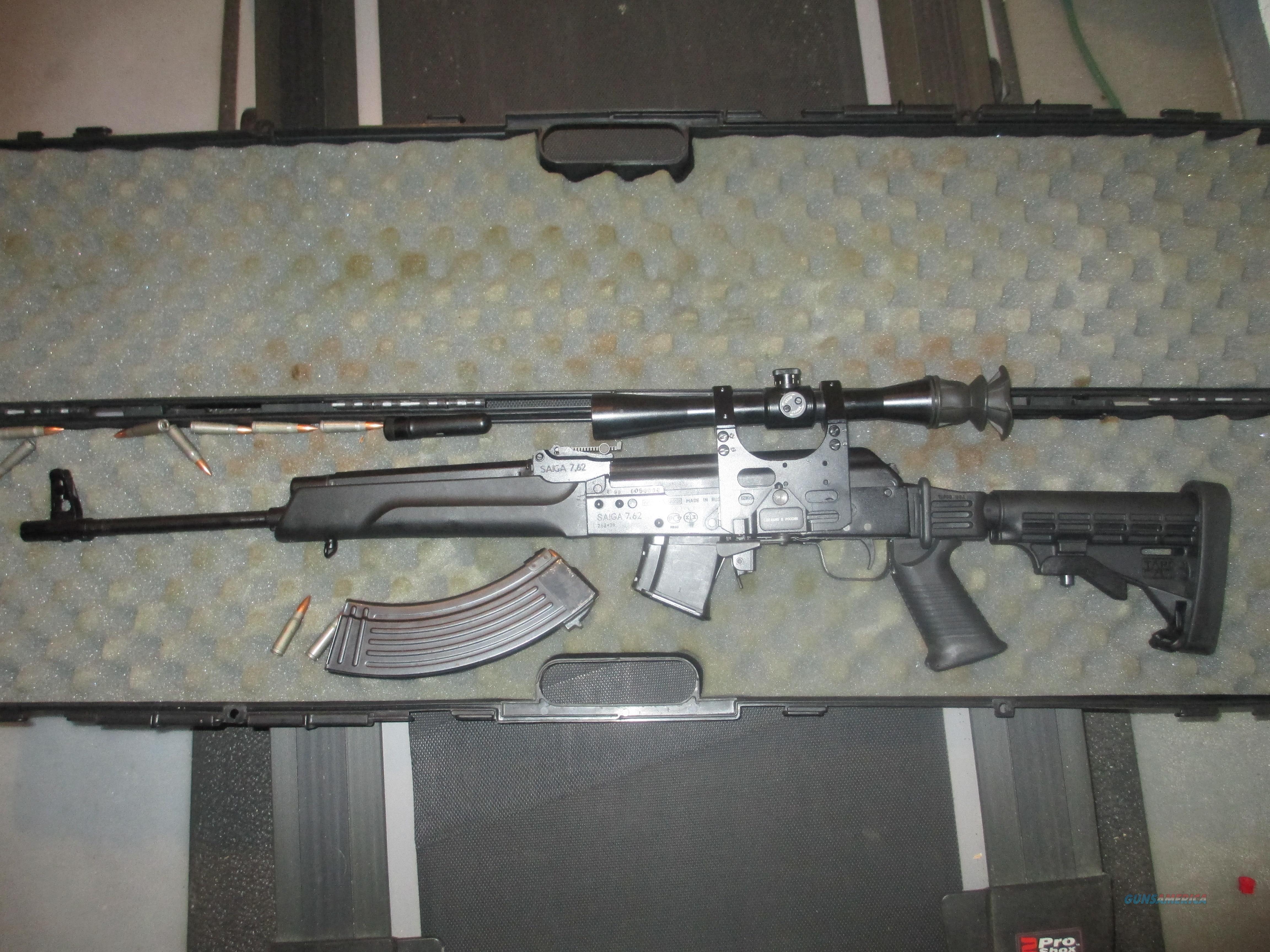 Saiga sniper rifle 7.62x39 collapsible stock for sale
