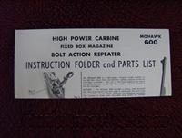 REMINGTON OWNERS MANUAL FOR MOHAWK 600 RIFLE  Manuals - Print