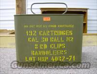 MILITARY 3006 8RD CLIP BANDOLEERS SEALED CAN 192RDS  Collectible Cartridges