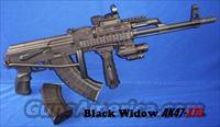 BLACK WIDOW AK47-XTR© CUSTOM SIDE-FOLDER! Gun Kote™ FINISH+ALUMINUM QUAD-RAIL FOREARM+CHROME LINED BBL+G2 TRIGGER+SIDE-FOLDING STOCK+REFLEX SIGHT+UTG LASER/TACLIGHT COMBO+FOLDING FOREGRIP+ISRAELI PISTOL GRIP+MUZZLE BREAK+POLYMER MAGS+MORE!  AK-47 Rifles (and copies) > Folding Stock
