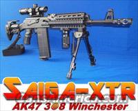 SAIGA AK47-XTR 308 WINCHESTER XTREME TACTICAL RIFLE! FLUTED BARREL*GL SHOCK ABSORBING COLLAPSIBLE STOCK*1X4 POWER CQB SCOPE*GUN-KOTE™*MUZZLE BREAK*BIPOD+MORE!!     Saiga Rifles