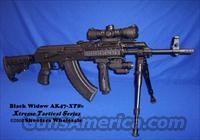 BLACK WIDOW AK47-XTS© EXTREME TACTICAL! TACTEDGE 7" RED/GREEN DOT SCOPE+UTG MULTIFUNCTION LASER & TACLIGHT+TELESCOPIC FOLDING BIPOD+FOLDING FOREGRIP+RPK STYLE MUZZLE BREAK+SIX(6) 30RD POLYMER MAGS+G2 CUSTOM TRIGGER+CHROME LINED BARREL+MORE!  AK-47 Rifles (and copies) > Folding Stock