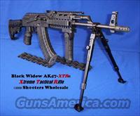 BLACK WIDOW AK47-XTR© XTREME TACTICAL RIFLE! UTG ALUMINUM QUAD-RAIL SYSTEM+SIX POSITION COLLAPSIBLE STOCK+TACTICAL PISTOL GRIP+FOLDING VERTICAL FOREGRIP+MUZZLE BREAK+BUFFER+HOT BLUED SATIN BLACK FINISH+G2 TRIGGER GROUP+MORE!  AK-47 Rifles (and copies) > Full Stock