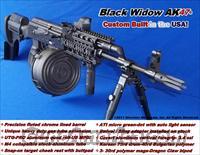 BLACK WIDOW AK47© CUSTOM BUILT! FLUTED BARREL+GUN-KOTE™+ATI MICRO AUTO-SENSOR GREEN DOT+M4 TARGET STOCK+RAZR™ MUZZLE BREAK+KOREAN 75RD DRUM+TARGET CHEEK REST+MORE!  AK-47 Rifles (and copies) > Full Stock