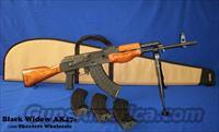 Black Widow AK47© CUSTOM WOOD STOCK! HAND CRAFTED WOOD STOCK+FOUR 30RD POLYMER MAGS+KOLPIN GUN CASE+DRAGON CLAW BIPOD+RPK STYLE MUZZLE BREAK+MORE!  AK-47 Rifles (and copies) > Full Stock