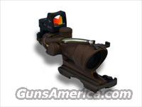 Trijicon TA31-ECOS-G ACOG 4x32 Dark Earth Brown, Dual Illum Green Crosshair 223 Ballistic Reticle  Scopes/Mounts/Rings & Optics > Tactical Scopes > Other Head-Up Optics