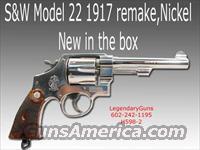 S&W Model 22 1917 remakes .45acp 5 1/2inch Nickel  Smith & Wesson Revolvers > Full Frame Revolver