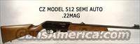 CZ 512 .22 Magnum,  Semi Auto, New in the box  CZ (Ceska ZBrojovka) Rifles